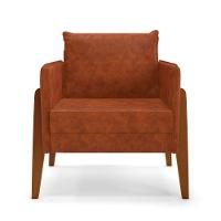 Poltrona Lana Corano Base De Madeira - D'rossi Cor Nozes - 7