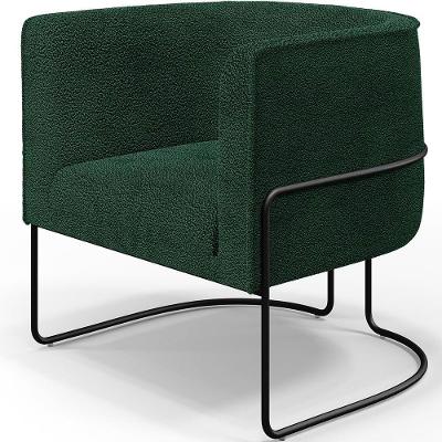 Poltrona Fixa Betina D02 Bouclê Verde Lyam Decor