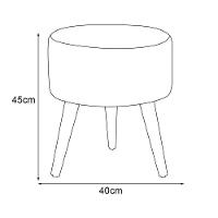 Puff Banco Luca Em Tecido Sintético Sintético - Preto - Cor: Preto - 2