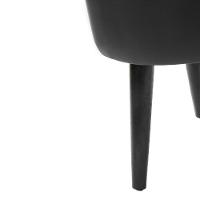 Puff Banco Luca Em Tecido Sintético Sintético - Preto - Cor: Preto - 4