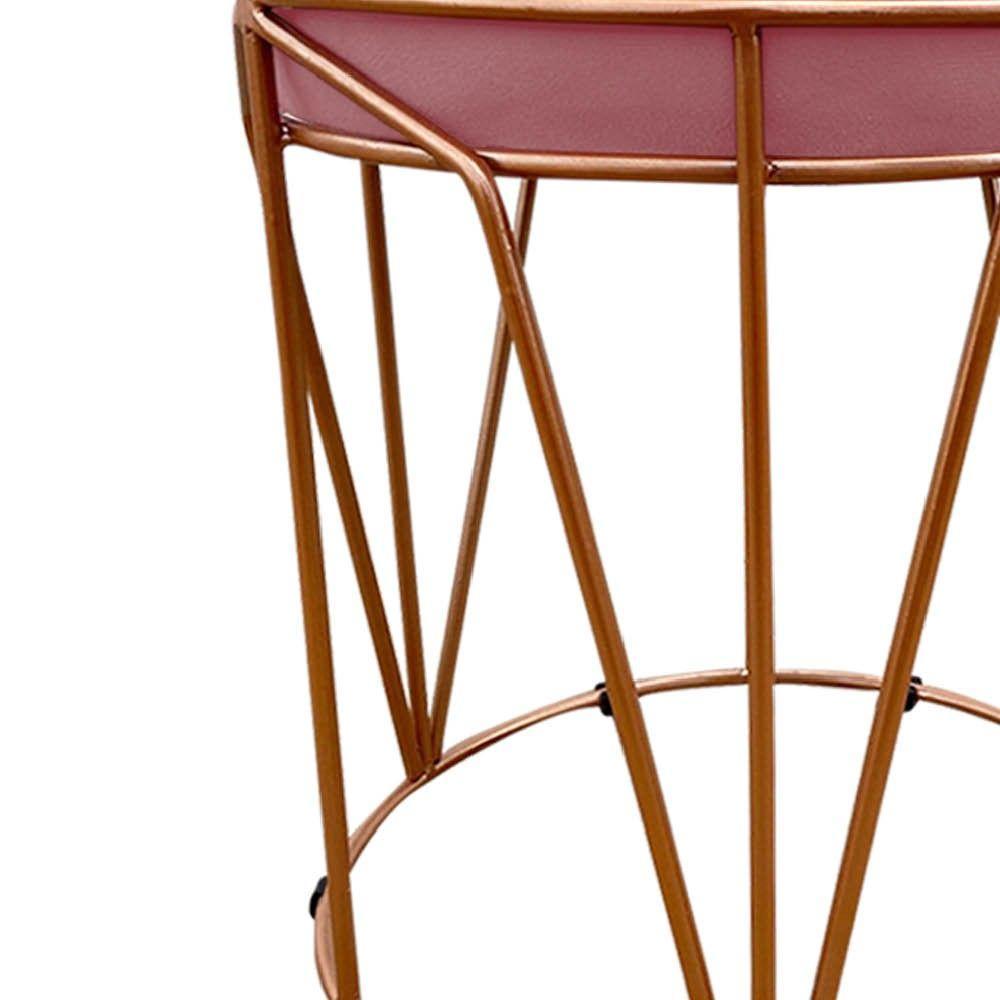 Puff Babu Suede Base Cobre D´rossi Rose - 4