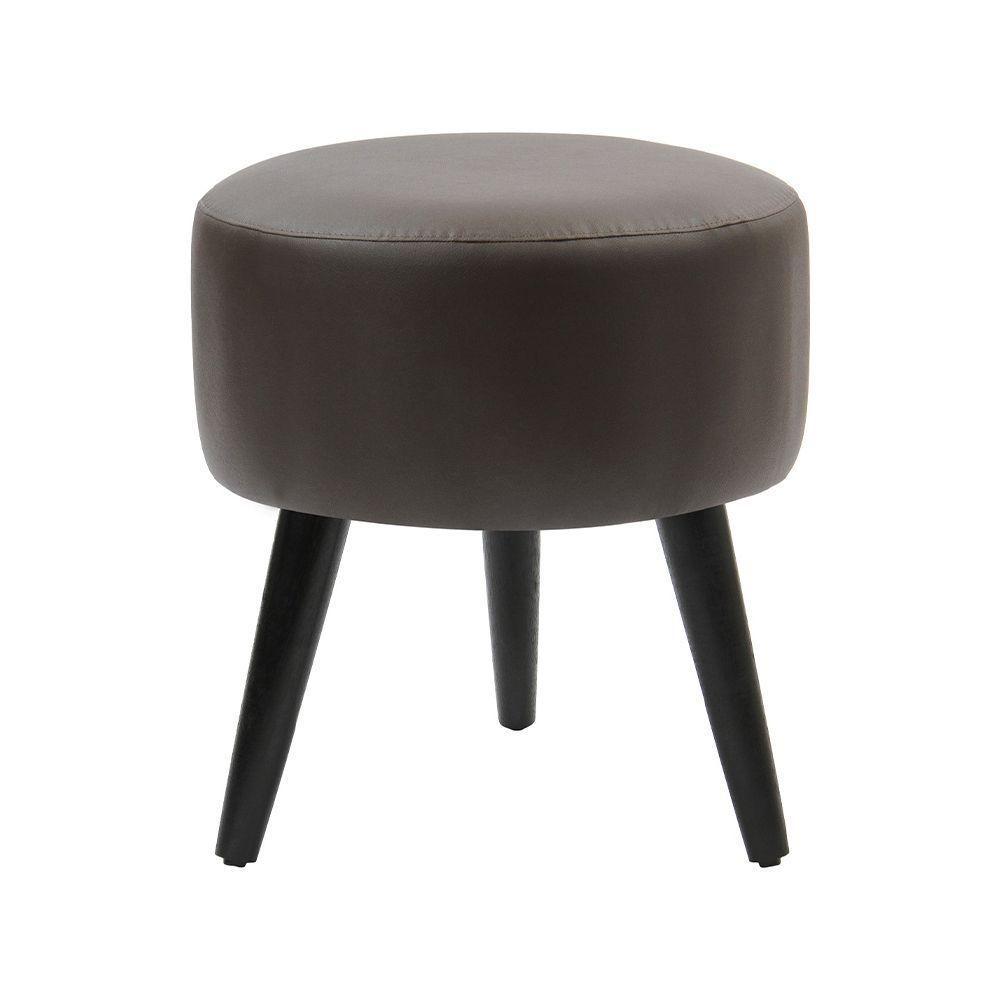 Puff Banco Luca Em Tecido Sintético Sintético - Marrom - Cor: Marrom - 1