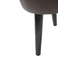 Puff Banco Luca Em Tecido Sintético Sintético - Marrom - Cor: Marrom - 3