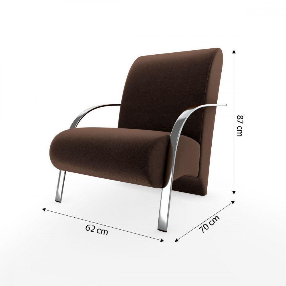 Poltrona Mamflex Com Braço De Aluminio Suporta Até 120 Kg Marrom - 5