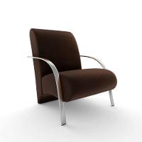 Poltrona Mamflex Com Braço De Aluminio Suporta Até 120 Kg Marrom - 1