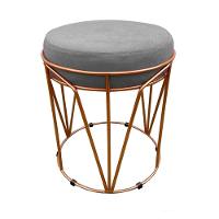 Puff Babu Suede Base Cobre D´rossi Grafite - 1