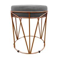 Puff Babu Suede Base Cobre D´rossi Grafite - 3