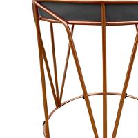 Puff Babu Suede Base Cobre D´rossi Grafite