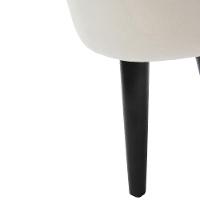 Puff Banco Luca Em Tecido Sintético Sintético Pés Palito - Bege - Cor: Bege - 5