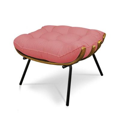 Puff Costela Linho Whiski Rose A106 Base De Metal - D'Rossi