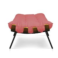 Puff Costela Linho Whiski Rose A106 Base De Metal - D'Rossi - 5