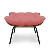 Puff Costela Linho Whiski Rose A106 Base De Metal - D'Rossi - 7