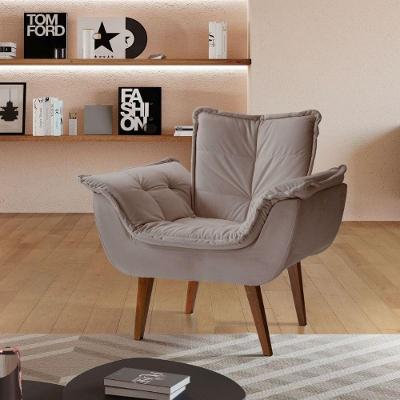 Poltrona Eros Veludo Marrom Montano Estofados