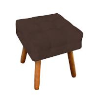 Puff Elisa Suede Marrom Castanho - 1