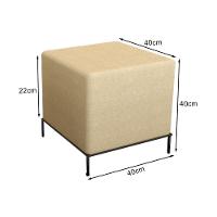 Puff Design Sevilha Preto E Bege - Cor: Preto - 5