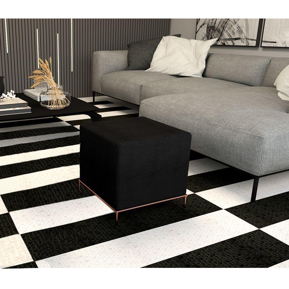 Puff Design Sevilha Cobre E Preto - Cor: Marrom - 2