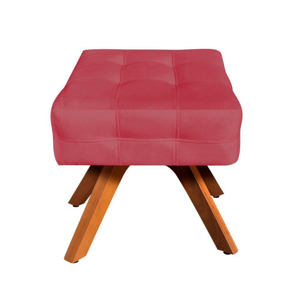 Puff Giratório Elisa Suede Base Madeira Mm30 D´rossi Rose - 5