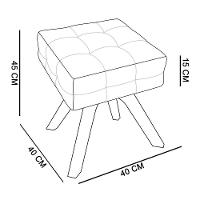 Puff Giratório Elisa Suede Base Madeira Mm30 D´rossi Rose - 3