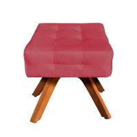 Puff Giratório Elisa Suede Base Madeira Mm30 D´rossi Rose - 5
