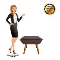 Puff Opala Suede Marrom Castanho - 3