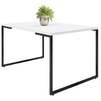 Mesa De Jantar 4 Lugares Retangular 136 Cm Branco Fosco - 1