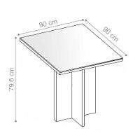 Mesa De Jantar Esra Off White 4 Lugares - 2