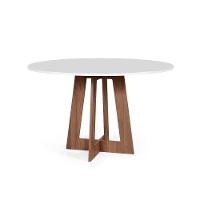 Mesa De Jantar Redonda 4 Lugares 90cm Montreal Branco/noronha - Straub Web - 1