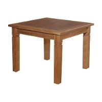 Mesa De Jantar Quadrada Rústica 1M Estela Pés Diamante - Castanho - Marrom - 1