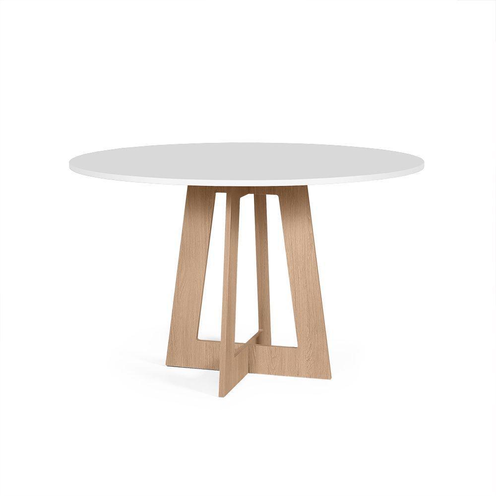 Mesa De Jantar Redonda 4 Lugares 90cm Montreal Branco/jade - Straub Web - 1