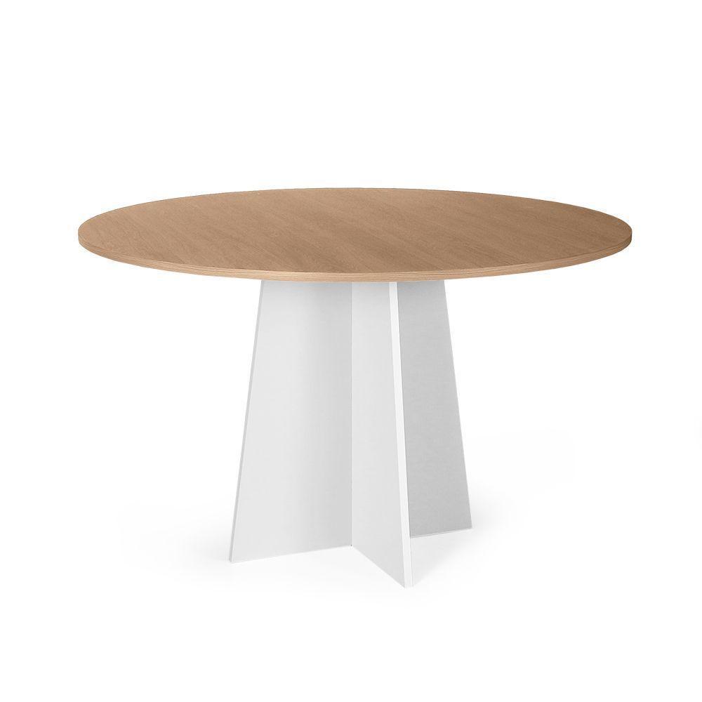 Mesa De Jantar Redonda 4 Lugares 90cm Isabela Jade/branco - Straub Web - 1