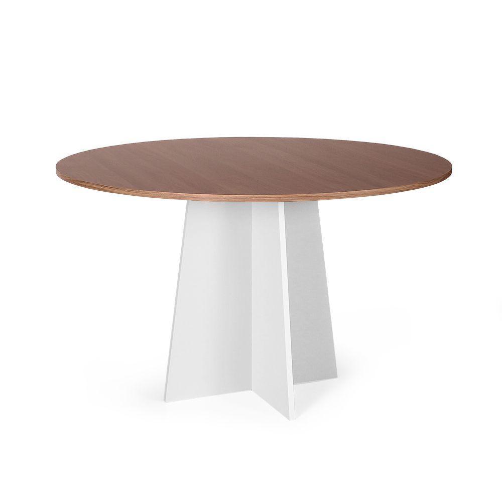 Mesa De Jantar Redonda 6 Lugares 120cm Isabela Noronha/branco - Straub Web - 1