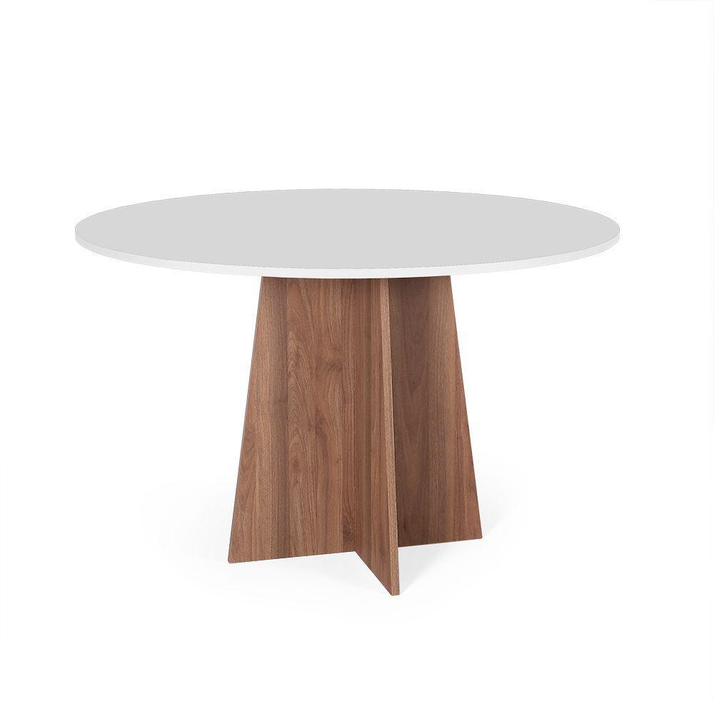 Mesa De Jantar Redonda 6 Lugares 120cm Isabela Branco/noronha - Straub Web - 1