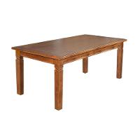 Mesa De Jantar Retangular 180X80Cm Rústica Aurora - Castanho - Marrom - 1
