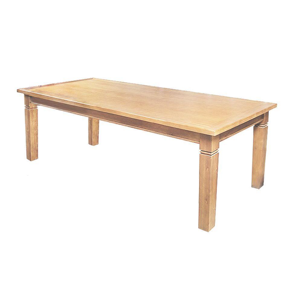 Mesa De Jantar Retangular 200X100Cm Rústica Aurora - Natural - Bege - 1