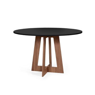 Mesa De Jantar Redonda 4 Lugares 90cm Montreal Preto/noronha - Straub Web