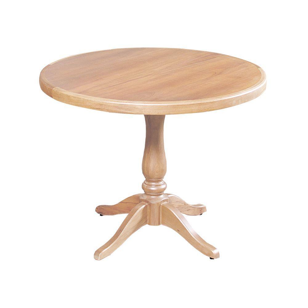 Mesa De Jantar Redonda Rústica 80Cm Madalena - Natural - Bege - 1