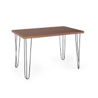 Mesa De Jantar Retangular 6 Lugares 140x75 Base De Ferro Hairpin Noronha - Straub Web - 1
