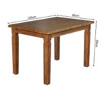 Mesa De Jantar Retangular 120X80Cm Rústica Aurora - Castanho - Marrom - 3