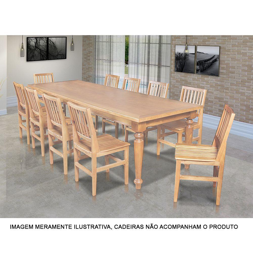 Mesa De Jantar Rústica Retangular 220X100Cm Francisca - Natural - Bege - 3