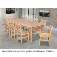 Mesa De Jantar Rústica Retangular 220X100Cm Francisca - Natural - Bege - 3