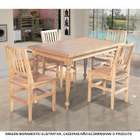 Mesa De Jantar Rústica Retangular 140X80Cm Francisca - Natural - Bege - 3