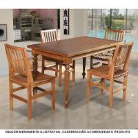 Mesa De Jantar Rústica Retangular 140X80Cm Francisca - Castanho - Marrom - 3