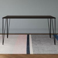 Mesa De Jantar Retangular Tampo De Madeira 140X80Cm Preto - 4