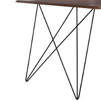 Mesa De Madeira Trama Plus Base Preto Com Tampo Amêndoa 150 X 90 - New Green - Marrom - 3