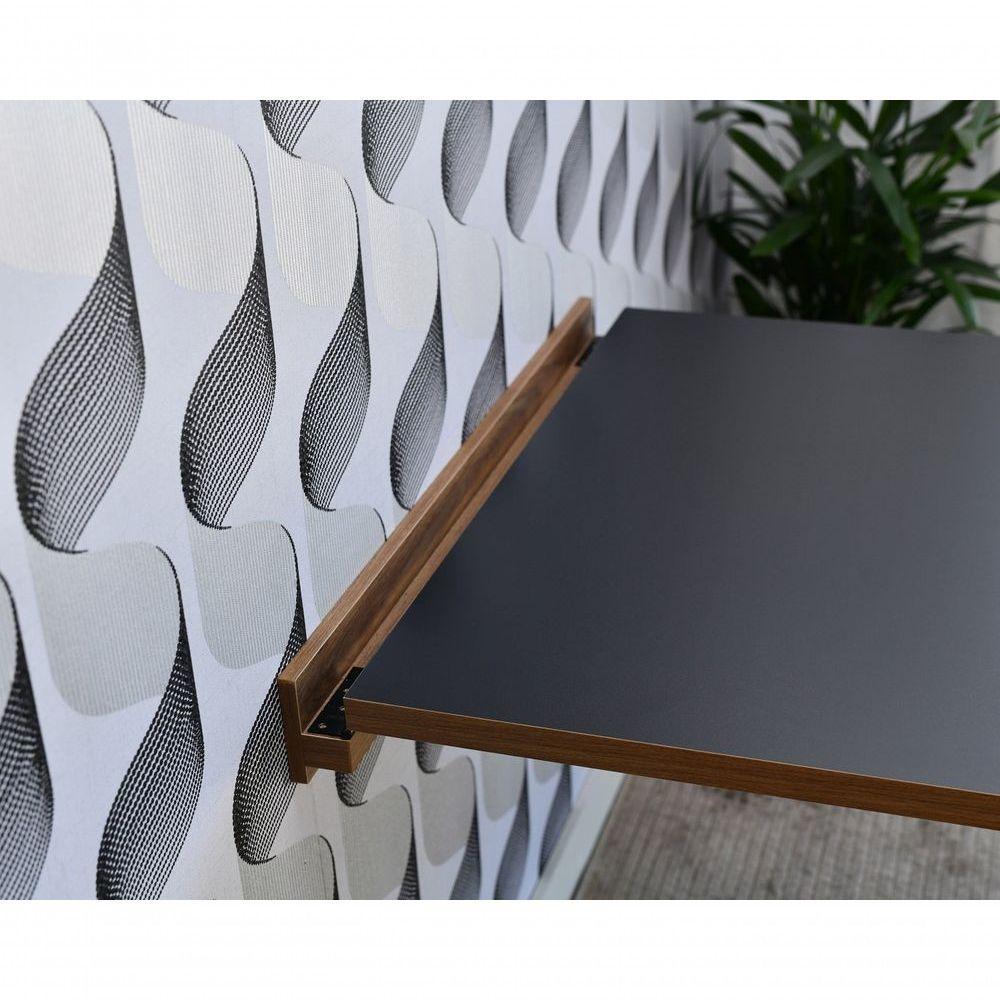 Mesa Dobrável Retrátil De Parede Inox 140x89 Preto/noronha - 4