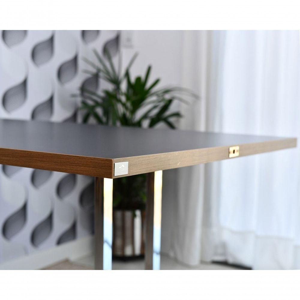 Mesa Dobrável Retrátil De Parede Inox 140x89 Preto/noronha - 5