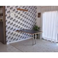 Mesa Dobrável Retrátil De Parede Inox 140x89 Preto/noronha - 1