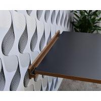 Mesa Dobrável Retrátil De Parede Inox 140x89 Preto/noronha