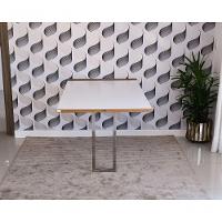 Mesa Dobrável Retrátil De Parede Inox 140x89 Branco/noronha - 6