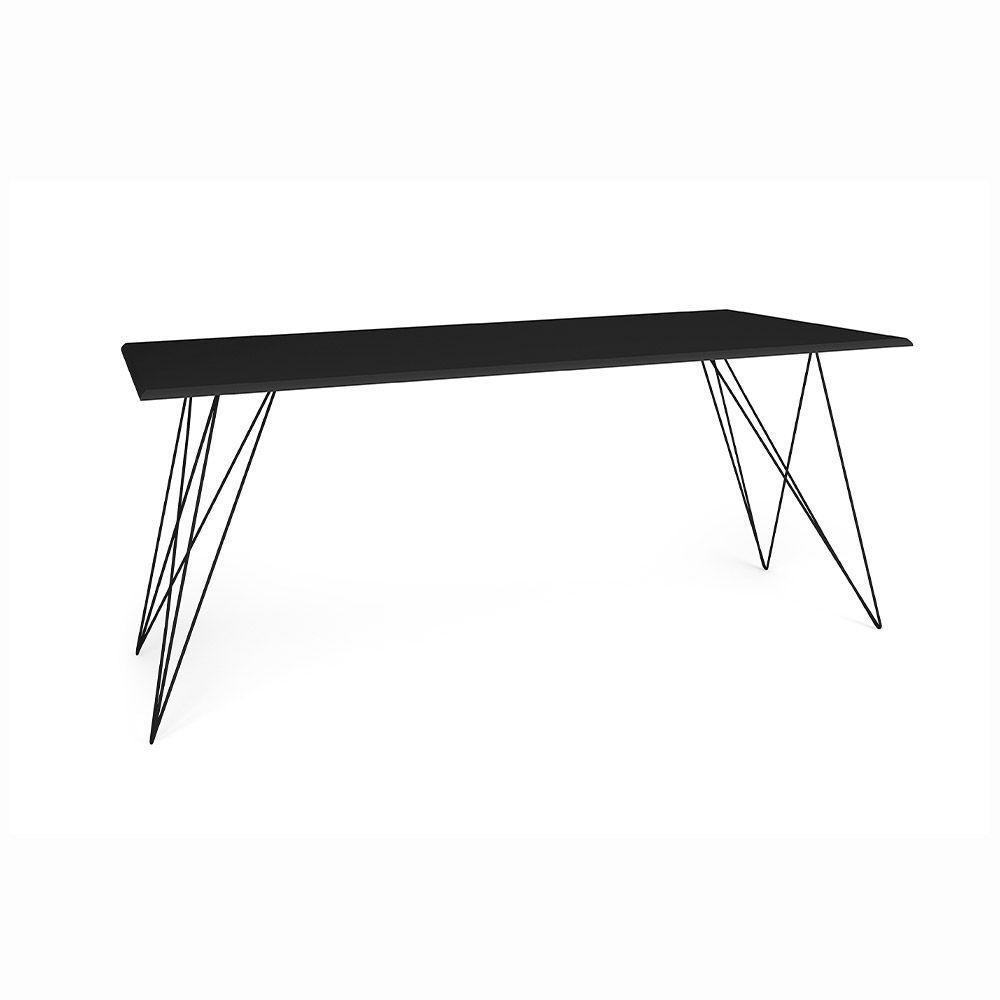 Mesa De Jantar Trama Plus Base Preta Com Tampo Preto 150 X 90 - New Green - Preto - 4